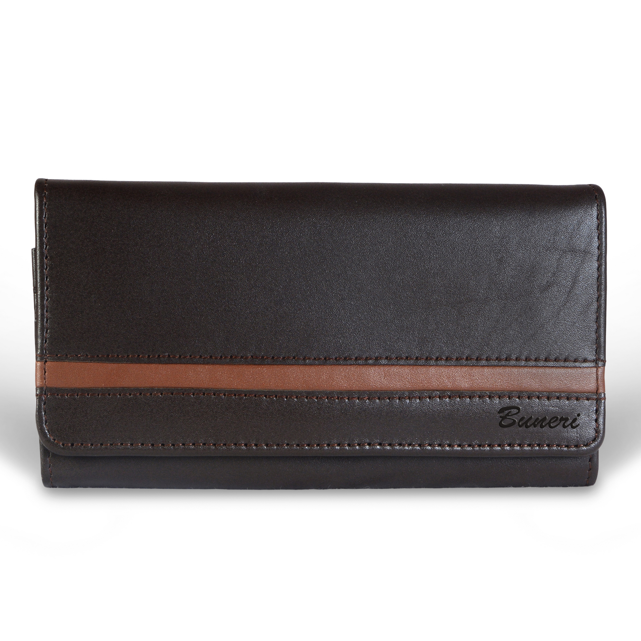 Buneri, Blanka Women's Leather Wallet Minimalist Brown