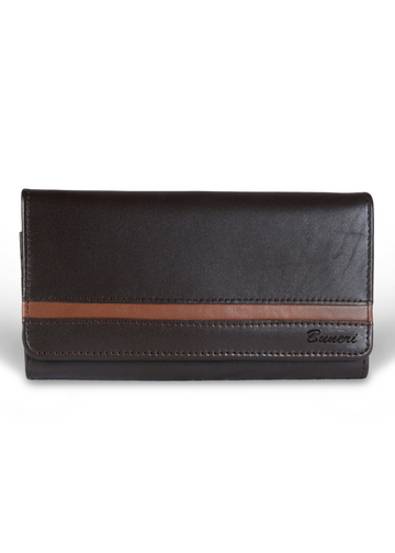 Buneri, Blanka Women's Leather Wallet Minimalist Brown