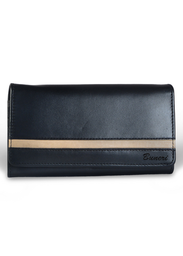 Buneri, Gizella Women's Leather Wallet Minimalist Black