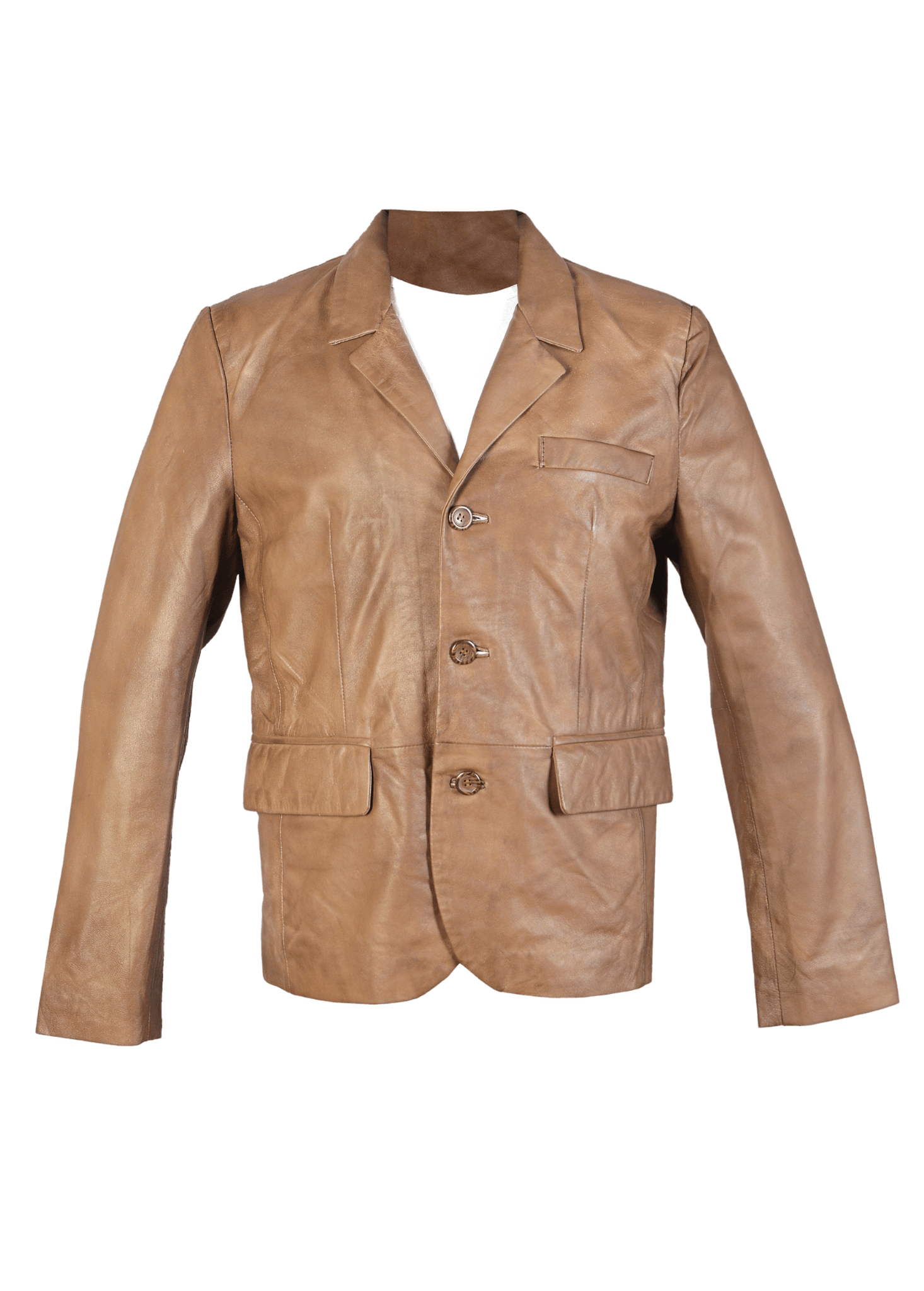 Men's Brown Sheepskin Leather Blazer