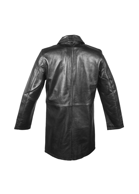 Men's Black Lambskin Leather Coat