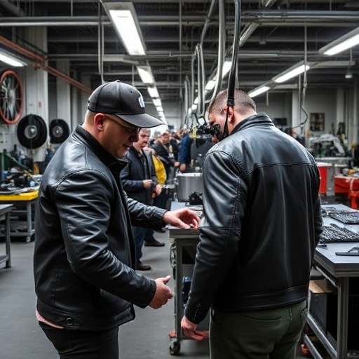 Behind the scenes of leather jacket production