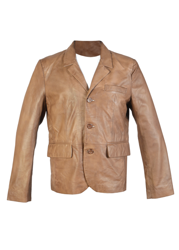 men-brown-genuine-leather-blazer