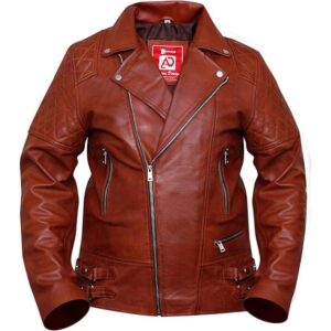 Men Brown Lambskin Leather Jacket