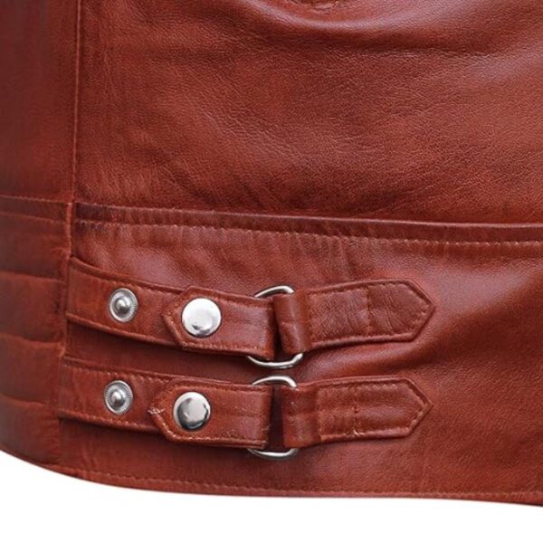 Men Brown Lambskin Leather Jacket - Image 6