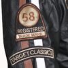 Men American Classic Urban Motors Black Sheepskin Leather Jacket - Image 2