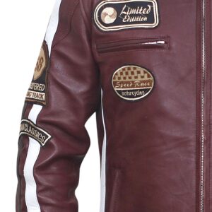 Men Maroon Limited edition Leather Jacket