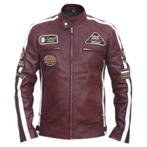 Men Maroon Limited edition Leather Jacket