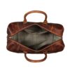 Vintage Brown Leather Luggage Bag - Image 2