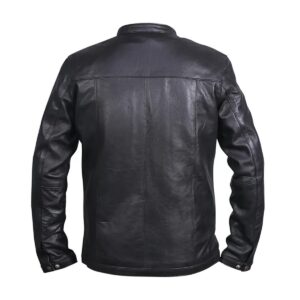 Men Black Retro Vintage Leather Jacket