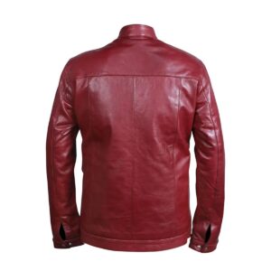 Men Red Leather Jacket