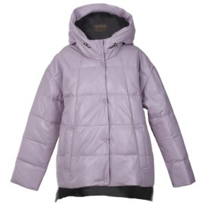 Dora Hooded Sheepskin Leather Puffer Jacket