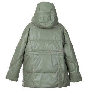 Ella Leather Puffer Short Coat