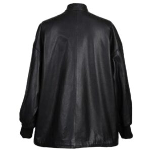 Women Emma Boyfriend Sheepskin Leather Shirt Jacket