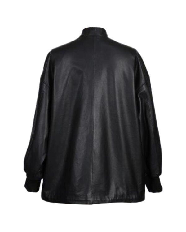 Women's Emma Boyfriend Sheepskin Leather Shirt Jacket - Image 2