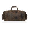 Vintage Overnight Gym Luggage Leather Bag - Image 3