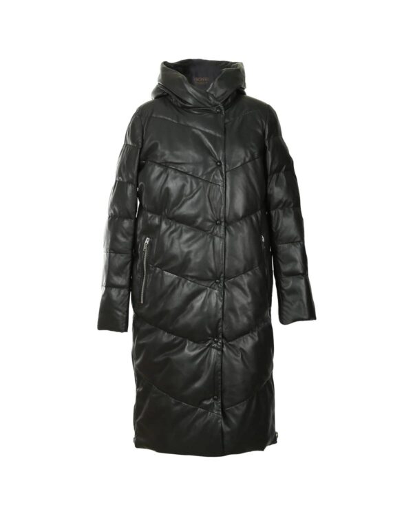 Women's Kim Puffer Long Sheepskin Leather Coat