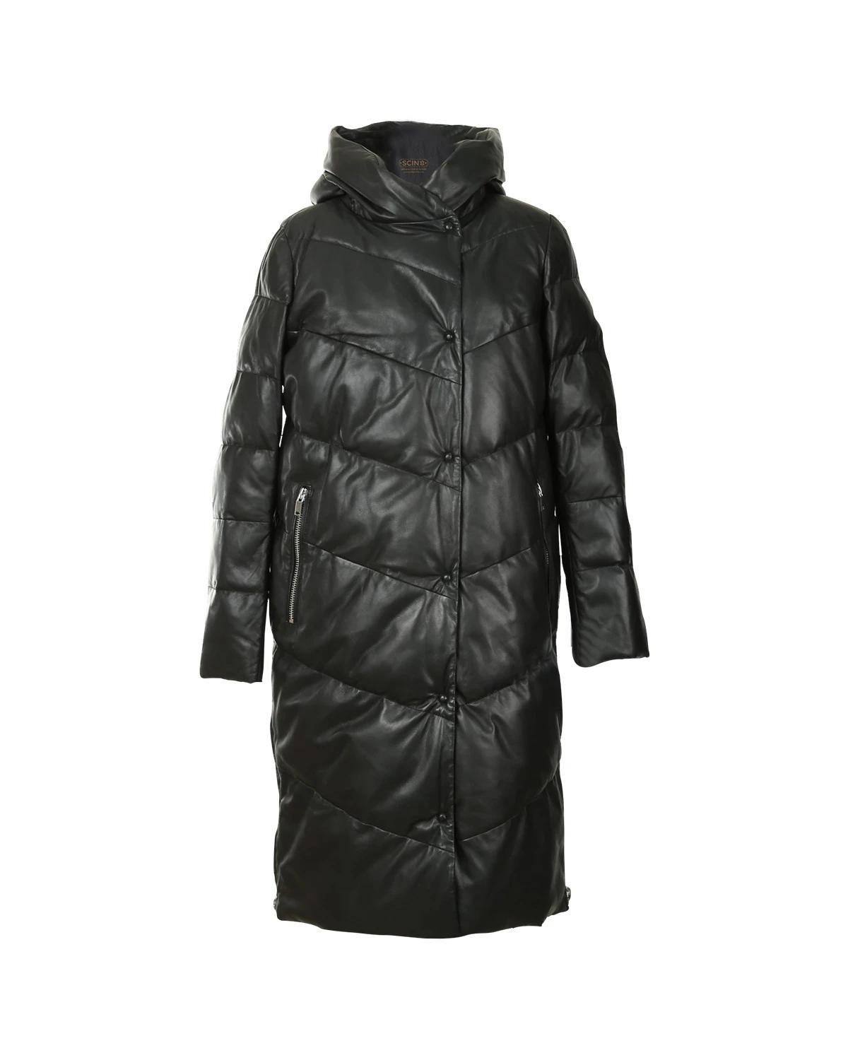 Women’s Kim Puffer Long Sheepskin Leather Coat