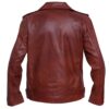 Men Motorcycle Brown Leather Jacket - Image 3