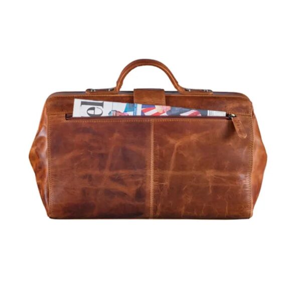 Versatile Men’s Leather Luggage Bag - Image 5