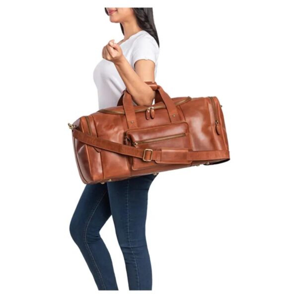 Fashionable Premium Luggage Leather Bag - Image 6