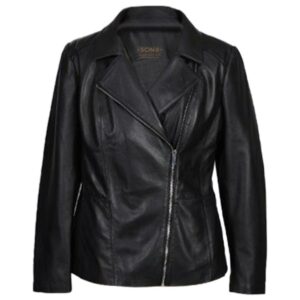 Women Maya Sheepskin Leather Jacket Black