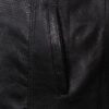 Men Black Sheepskin Leather Vest - Image 4