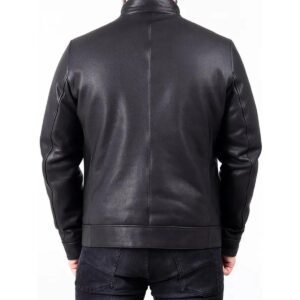 Men Genuine Leather Biker Jacket
