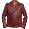 Men Motorcycle Brown Leather Jacket