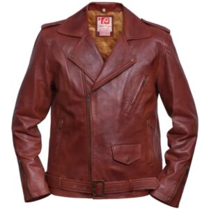 Men Motorcycle Brown Leather Jacket