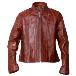 Men Classic Cafe Racer Motorcycle Leather Jacket
