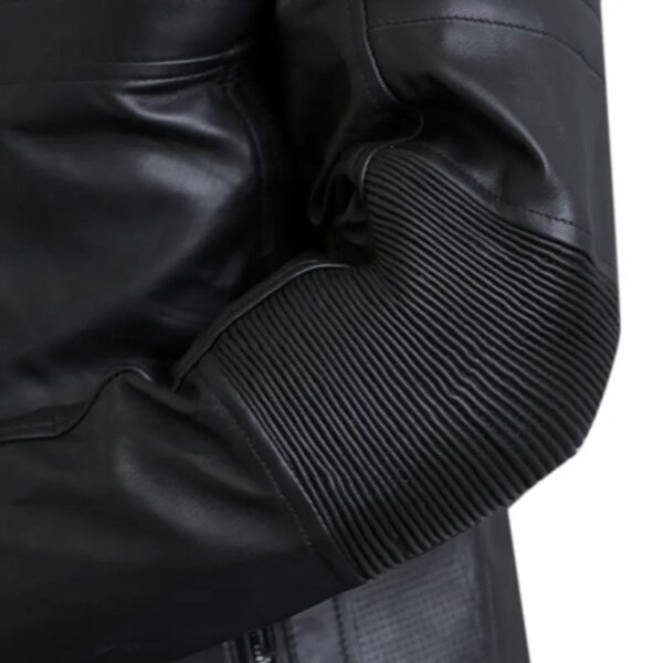 Men Cafe Racer Black Classic Biker Leather Jacket - Image 7