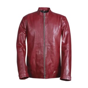 Men Red Leather Jacket