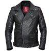 Men Slim Fit Biker Style Leather Jacket