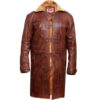 Men Tom Hardy Bane Leather Trench Coat - Image 5