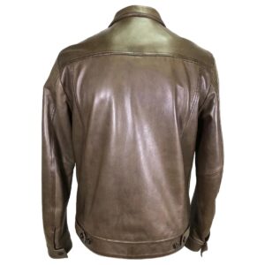 Men Button Down Sheepskin Leather Jacket