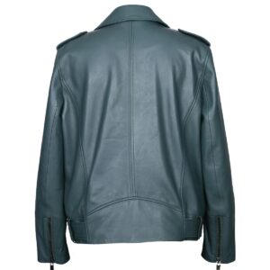 Women Mira Belted Biker Sheepskin Leather Jacket