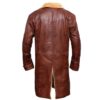 Men Tom Hardy Bane Leather Trench Coat - Image 6