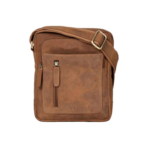 Official Genuine Leather Messenger Bag In Brown - Image 5