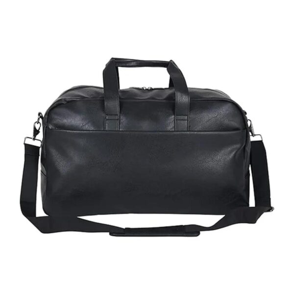 Trendsetting Black Leather Luggage Bag - Image 5