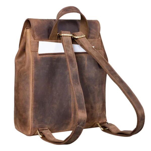 Classic Vintage Leather Backpack Bag For Women - Image 6