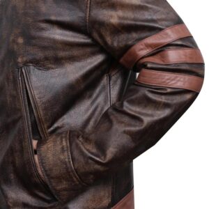 Men Hugh Jackman Wolverine Sheepskin Leather Jacket