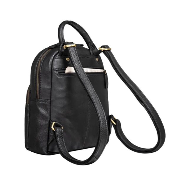 Black Fashion Leather Backpack Bag For Women - Image 6