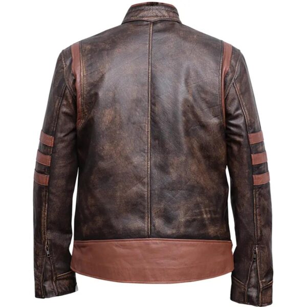 Men Hugh Jackman Wolverine Sheepskin Leather Jacket - Image 7