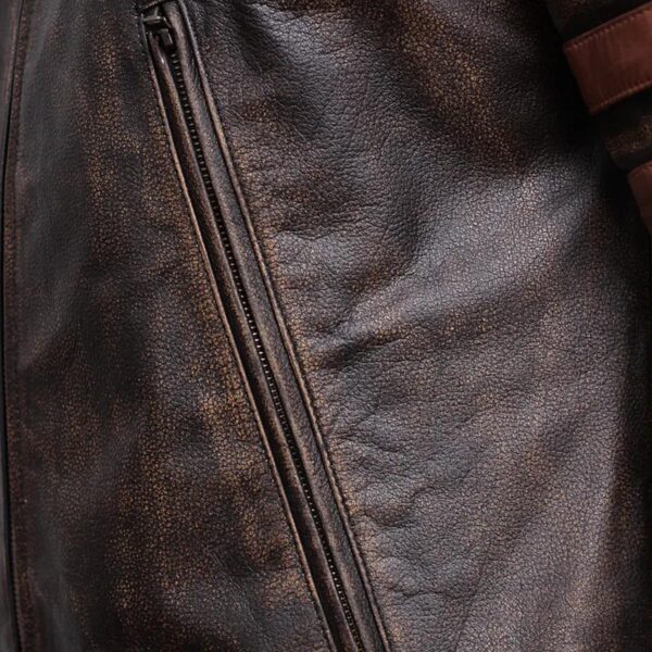 Men Hugh Jackman Wolverine Sheepskin Leather Jacket - Image 10