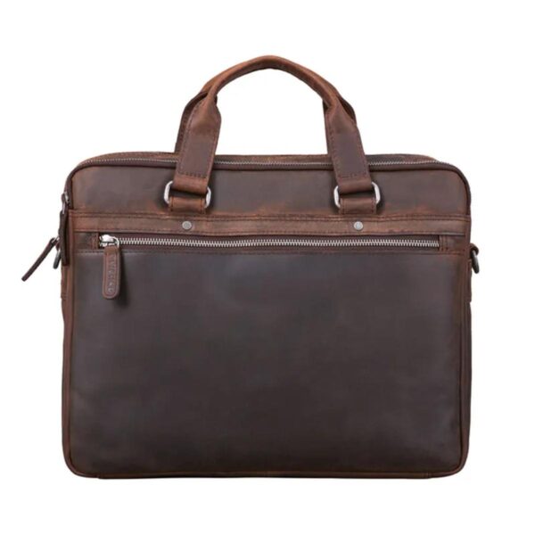 Zamora Brown Leather Business Bag - Image 6