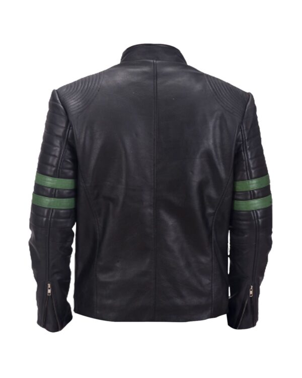 Zane Biker Leather Jacket - Image 4