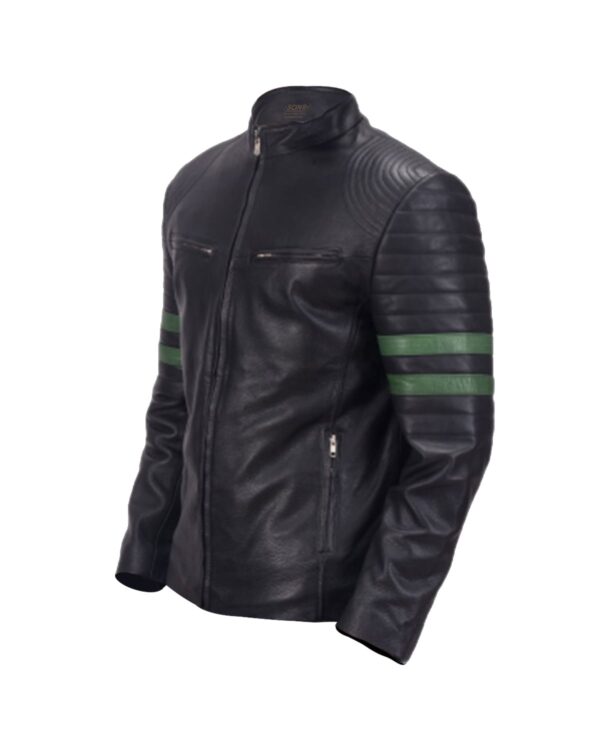 Zane Biker Leather Jacket - Image 3