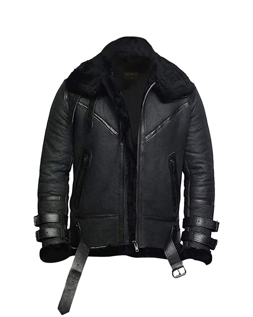 Men B3 Bomber - RAF Aviator Leather Jacket