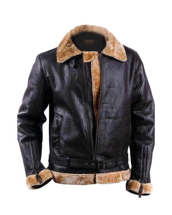 Men's Aviator Sheepskin Shearling Leather Jacket